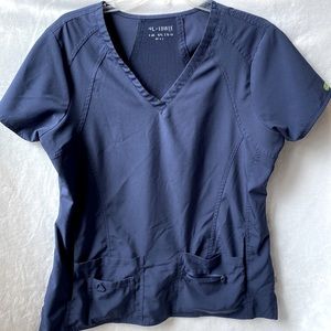 Activate 6 pocket scrub top, Navy, Size L